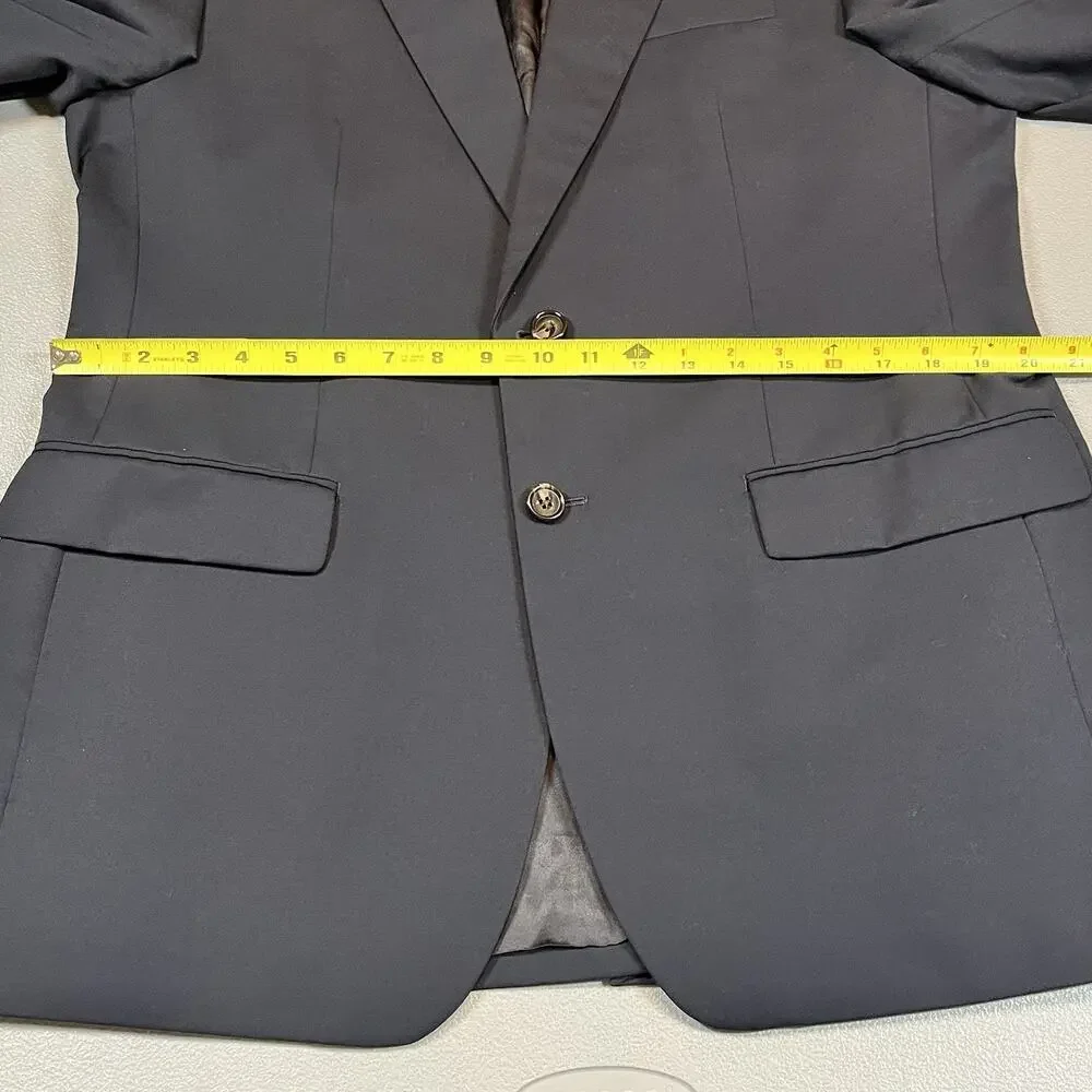 Ralph Ralph Lauren 100% Wool Blazer Sports Coat Jacket Two-Button Blue Mens 40R